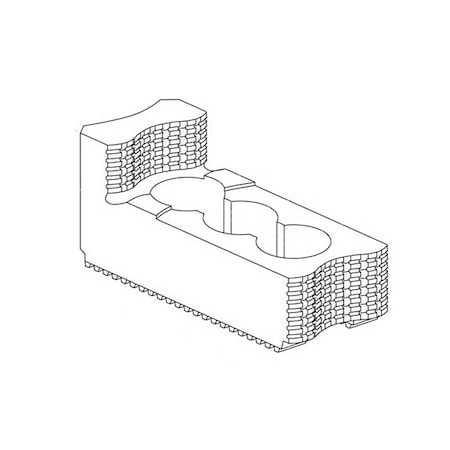 500mm Hard Top Jaws With Inch Serration Set Of 3